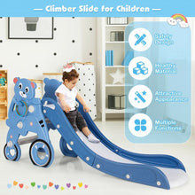 Load image into Gallery viewer, 4 in 1 Foldable Baby Slide Toddler Climber Slide PlaySet with Ball-Blue
