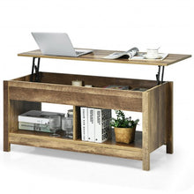 Load image into Gallery viewer, Lift Top Coffee Table with Hidden Storage Compartment and Lower Shelf for Study Room-Oak
