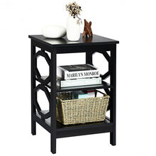 Load image into Gallery viewer, 3-tier Nightstand Sofa Side End Accent Table-Black
