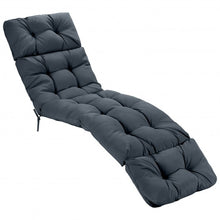 Load image into Gallery viewer, 73&quot; Lounge Chaise Cushion Padded Recliner for Indoor and Outdoor-Gray
