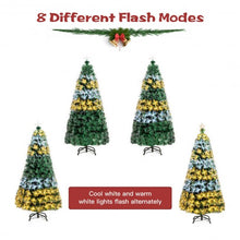 Load image into Gallery viewer, 7Ft Double-color Lights Fiber Optic Christmas Tree
