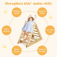 Load image into Gallery viewer, Wooden Climbing Pikler Triangle Ladder for Toddler Step Training
