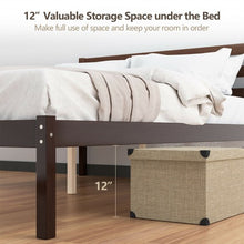 Load image into Gallery viewer, Full Size Bed frame Foundation with Solid Wooden Slat Suppor
