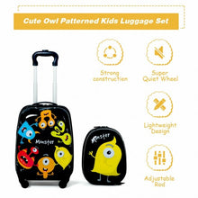 Load image into Gallery viewer, 2 pcs Kids Luggage Set 12&quot; Backpack &amp; 16&quot; Rolling Suitcase
