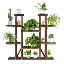 Load image into Gallery viewer, 6 Tier Wood Plant Stand Flower Shelf Rack Holder
