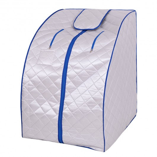 Portable Far Infrared Sauna with Chair-Silver