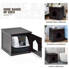 Load image into Gallery viewer, Sidetable Nightstand Weatherproof Multi-function Cat House-Brown
