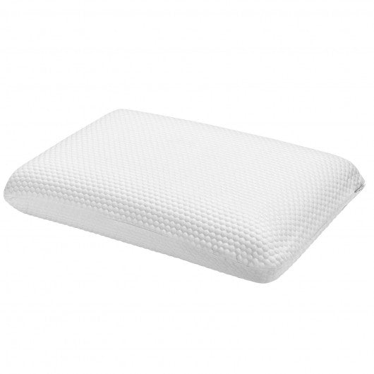 Memory Foam Bed Pillow with Zippered Washable Pillowcase