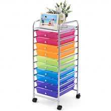 Load image into Gallery viewer, 10 Drawer Rolling Storage Cart Organizer-Color
