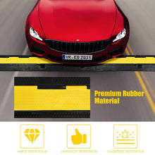 Load image into Gallery viewer, 2 Channel Rubber Floor Cable Protectors Traffic Speed Bump
