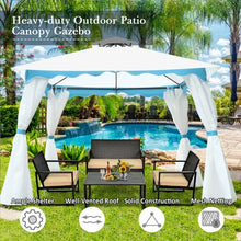 Load image into Gallery viewer, 2-Tier 10&#39; x 10&#39; Patio Gazebo Canopy Tent w/ Side Walls
