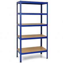 Load image into Gallery viewer, 71&quot; Heavy Duty Steel Adjustable 5 Level Storage Shelves-Blue
