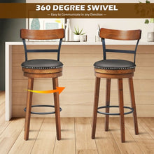 Load image into Gallery viewer, Set of 2 30.5&quot; Swivel Pub Height Dining Chair
