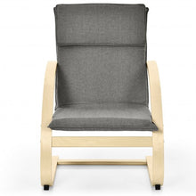 Load image into Gallery viewer, Modern Fabric Upholstered Bentwood Lounge Chair-Gray
