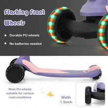 Load image into Gallery viewer, 2 in 1 Kids Kick Scooter with Flash Wheels for Girls Boys from 1.5 to 6 Years Old-Purple
