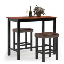 Load image into Gallery viewer, 3 Piece Set Pub Dining Table with Stools
