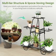 Load image into Gallery viewer, 7 Tier Metal Patio Plant Stand
