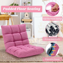 Load image into Gallery viewer, 14-Position Adjustable Folding Lazy Gaming Sofa-Pink
