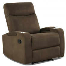 Load image into Gallery viewer, Recliner Chair Single Sofa Lounger with Arm Storage and Cup Holder for Living Room-Coffee
