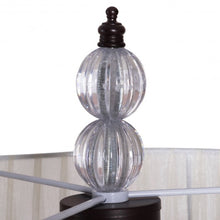 Load image into Gallery viewer, Elegant Sheer Shade Floor Lamp w/ Hanging Crystal LED Bulbs
