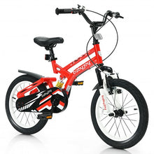 Load image into Gallery viewer, 16&quot; Kids Bike Toddlers Adjustable Freestyle Bicycle with Training Wheels-Red
