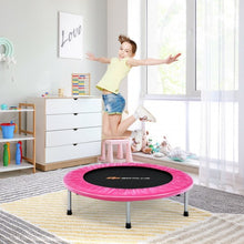 Load image into Gallery viewer, 38&quot; Mini Folding Trampoline Portable Leisure Fitness Backboard-Pink
