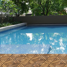 Load image into Gallery viewer, 11 PCS Interlocking Wood Deck Tiles Patio Pavers Tiles Diagonal Floor
