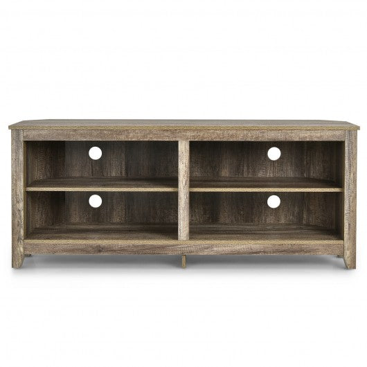 4 Cubby Entertainment Media Console with Shelves