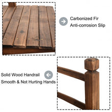 Load image into Gallery viewer, 5&#39; Wooden Garden Bridge Arc Stained Finish Footbridge Decorative
