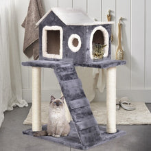 Load image into Gallery viewer, 36&quot; Tower Condo Scratching Posts Ladder Cat Tree
