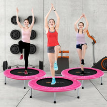 Load image into Gallery viewer, 38&quot; Mini Folding Trampoline Portable Leisure Fitness Backboard-Pink
