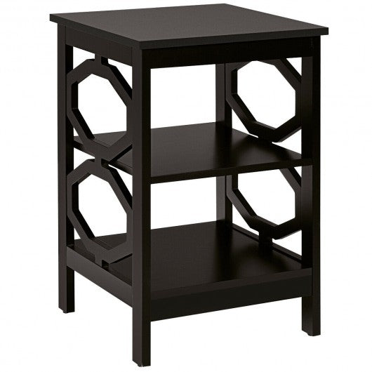 3-tier Nightstand Sofa Side End Accent Table-Coffee