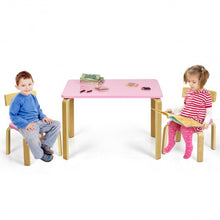 Load image into Gallery viewer, 3 Piece Kids Wooden Activity Table and 2 Chairs Set-Pink
