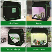 Load image into Gallery viewer, Mylar Hydroponic Grow Tent Roof Cube with Zipped Doors  Observation Windows and Vents -60 x 60 x 72 inch
