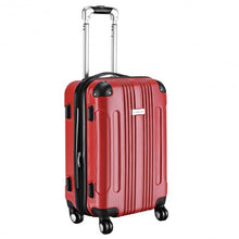 Load image into Gallery viewer, GLOBALWAY Expandable 20&quot; ABS Carry On Luggage Travel Bag Trolley Suitcase-Red
