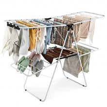 Load image into Gallery viewer, 2-Level Foldable Clothes Drying with Height-Adjustable Gullwing
