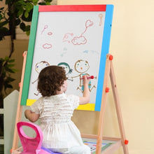 Load image into Gallery viewer, 2-in-1 Adjustable Wooden Easel Drawing Board
