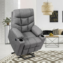 Load image into Gallery viewer, Electric Power Lift Recliner Massage Sofa-Gray
