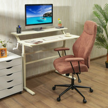 Load image into Gallery viewer, High Back Ergonomic Office Chair with Suede Fabric-Deep Brown
