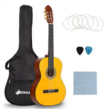 Load image into Gallery viewer, 39&quot; Full Size  6 String Classical Guitar with Bag-Yellow
