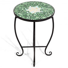 Load image into Gallery viewer, Outdoor Indoor Steel Accent Plant Stand Cobalt Table-Green
