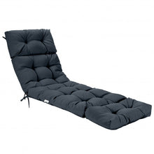 Load image into Gallery viewer, 73&quot; Lounge Chaise Cushion Padded Recliner for Indoor and Outdoor-Gray
