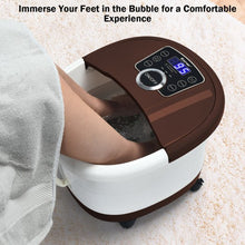 Load image into Gallery viewer, Portable Electric Foot Spa Bath Shiatsu Roller Motorized Massager-Brown
