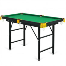 Load image into Gallery viewer, 47&quot; Folding Billiard Table Pool Game Table with Cues and Brush Chalk -Green
