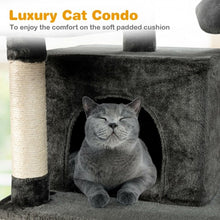 Load image into Gallery viewer, 67&quot; Multi-Level Cat Tree with Cozy Perches Kittens Play House-Dark Gray
