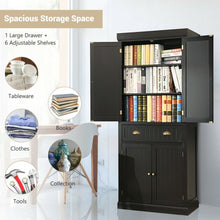 Load image into Gallery viewer, Cupboard Freestanding Kitchen Cabinet w/ Adjustable Shelves-Espresso
