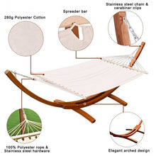 Load image into Gallery viewer, 161&quot; Outdoor Swing Wooden Curved Arc Hammock
