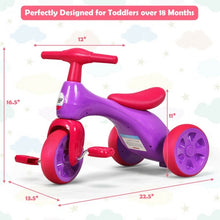 Load image into Gallery viewer, Toddler Tricycle Balance Bike Scooter Kids Riding Toys w/ Sound &amp; Storage-Pink
