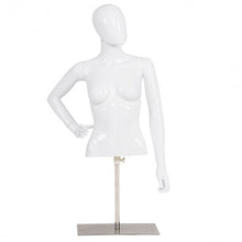 Load image into Gallery viewer, Torso Half Body Head Turn Female Mannequin with Base
