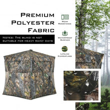 Load image into Gallery viewer, 3 Person Portable Pop-Up Ground Hunting Blind with Tie-downs
